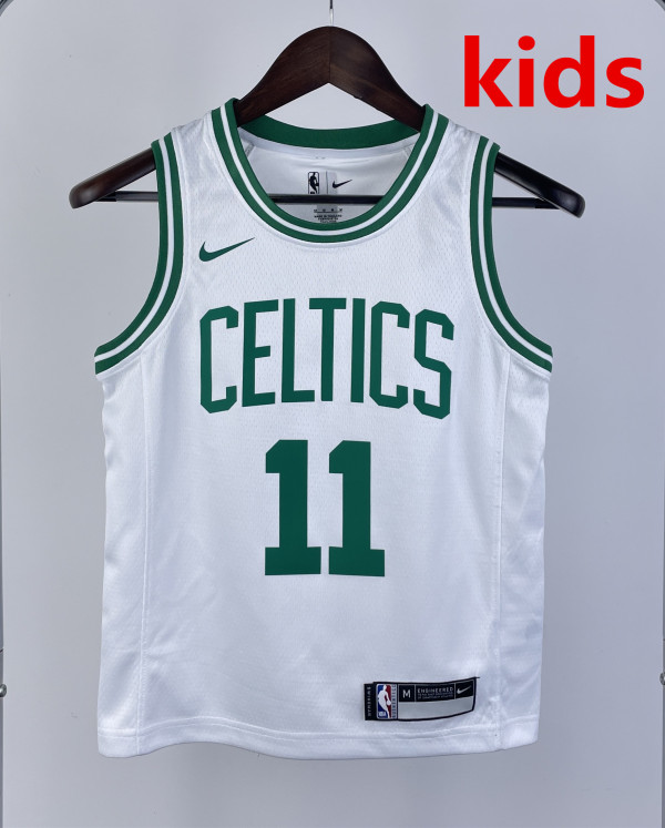 2023 CELTICS IRVING #11 White Top Quality Hot Pressing Kids NBA Jersey