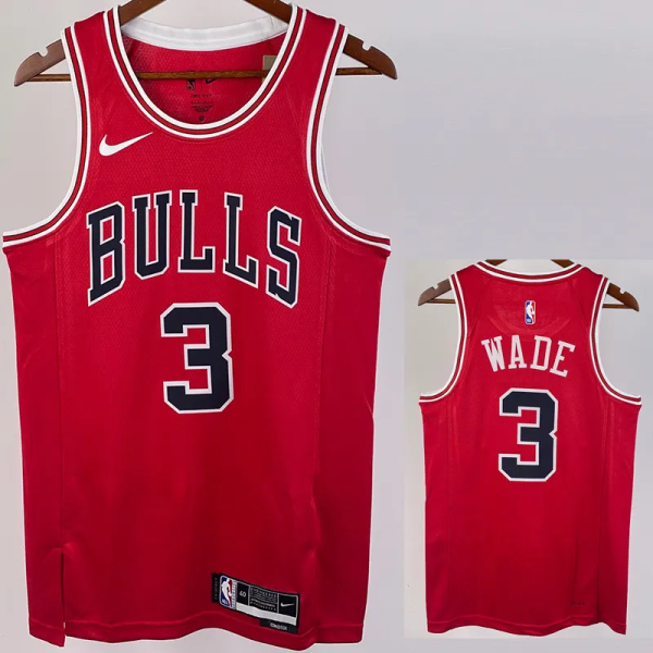 22-23 BULLS WADE #3 Red Top Quality Hot Pressing NBA Jersey