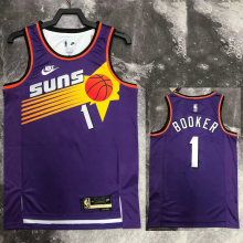 22-23 SUNS BOOKER #1 Purple Top Quality Hot Pressing NBA Jersey (Retro Logo)