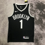 22-23 NETS BRIDGES #1 Black Top Quality Hot Pressing NBA Jersey