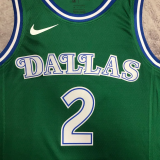 Dallas Mavericks IRVING #2 Green Retro Top Quality Hot Pressing NBA Jersey