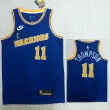 22-23 WARRIORS THOMPSON #11 Blue Top Quality Hot Pressing NBA Jersey (Retro Logo)