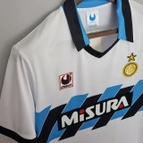 1990-1991 INT Away White Retro Soccer Jersey