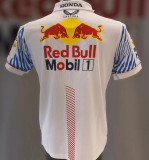 2023 F1 Red Bull White New Pattern Short Sleeve Racing Suit