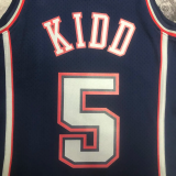 2006-07 NETS KIDD #5 Dark Blue Retro Top Quality Hot Pressing NBA Jersey