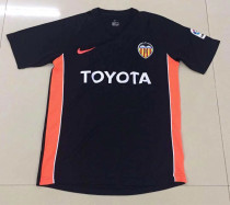 2006 Valencia Away Black Retro Soccer Jersey