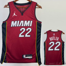 22-23 HEAT BUTLER #22 Red Top Quality Hot Pressing NBA Jersey (Trapeze Edition)