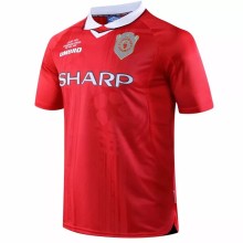 1999-2000 Man Utd Home Retro Soccer Jersey (带决赛字)