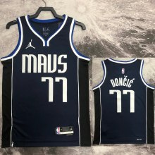 22-23 Dallas Mavericks DONCIC #77 Black Top Quality Hot Pressing NBA Jersey (Trapeze Edition)