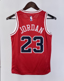 2023 BULLS JORDAN #23 Red Top Quality Hot Pressing Kids NBA Jersey