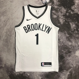 22-23 NETS BRIDGES #1 White Top Quality Hot Pressing NBA Jersey