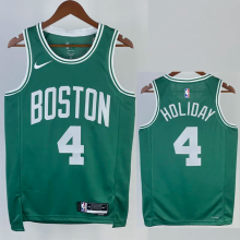 22-23 CELTICS HOLIOAY #4 Green Top Quality Hot Pressing NBA Jersey