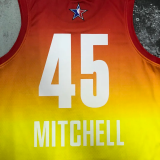 2023 ALL STAR MITCHELL #45 Yellow Top Quality Hot Pressing NBA Jersey