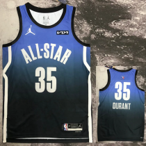 2023 ALL STAR DURANT #35 Blue Top Quality Hot Pressing NBA Jersey