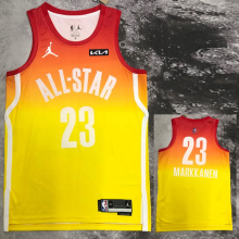 2023 ALL STAR MARKKANEN #23 Yellow Top Quality Hot Pressing NBA Jersey