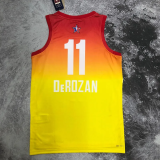 2023 ALL STAR DEROZAN #11 Yellow Top Quality Hot Pressing NBA Jersey