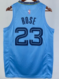 20-21 GRIZZLIES ROSE #23 Blue Top Quality Hot Pressing NBA Jersey (Trapeze Edition) 飞人版