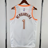 23-24 SA Spurs WEMBANYAMA #1 White City Edition Top Quality Hot Pressing NBA Jersey