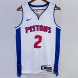 22-23 Pistons CUNNINGHAM #2 White Top Quality Hot Pressing NBA Jersey