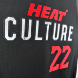 23-24 HEAT BUTLER #22 Black City Edition Top Quality Hot Pressing NBA Jersey (V领）