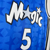 23-24 Magic BAANCHERO #5 Dark Blue Top Quality Hot Pressing NBA Jersey (Retro Logo)(V领)