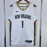 22-23 Pelicans WILLIAMSON #1 White Top Quality Hot Pressing NBA Jersey（V领）