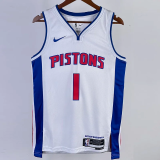 22-23 Pistons IVERSON #1 White Top Quality Hot Pressing NBA Jersey