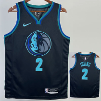 22-23 Dallas Mavericks IRVING #2 Blue Black Top Quality Hot Pressing NBA Jersey