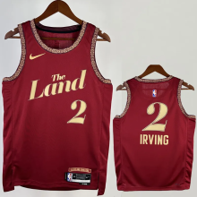 23-24 Cleveland Cavaliers IRVING #2 Red City Edition Top Quality Hot Pressing NBA Jersey