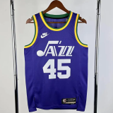 23-24 JAZZ MITCHELL #45 purple Top Quality Top Quality Hot Pressing NBA Jersey (Retro Logo)