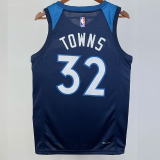 22-23 Timberwolves TOWNS #32 Blue Top Quality Hot Pressing NBA Jersey