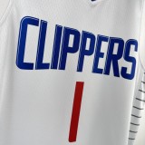 2023 Clippers HARDEN #1 White Top Quality Hot Pressing Kids NBA Jersey