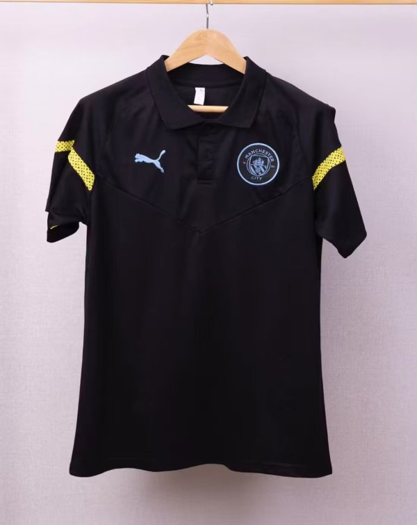 2024 Man City Black Polo Short Sleeve