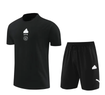 24-25 Ajax Black Training Short Suit (100%Cotton)纯棉