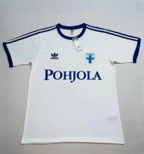 1982 Finland White Retro Soccer Jersey