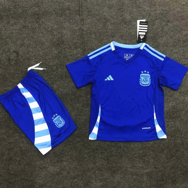 2024 Argentina Away Fans Kids Soccer Jersey