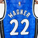 23-24 Magic WAGNER #22 Dark Blue Top Quality Hot Pressing NBA Jersey (Retro Logo)(V领)