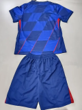 2024 Croatia European Cup Away Kids Soccer Jersey