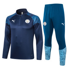 23-24 Man City High Quality Half Pull Tracksuit