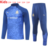 24-25 Marseille High Quality Kids Half Pull Tracksuit