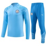 23-24 Man City High Quality Kids Half Pull Tracksuit