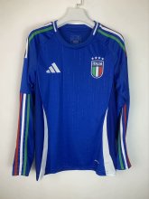 2024 Italy European Cup Home Long sleeves Fans Soccer Jersey