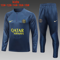 23-24 PSG High Quality Kids Half Pull Tracksuit