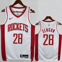 22-23 ROCKETS SWNGUN #28 White City Edition Home Top Quality Hot Pressing NBA Jersey