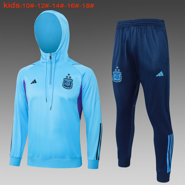 23-24 Argentina High Quality Kids Hoodie Jacket Tracksuit