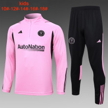 23-24 Inter Miami High Quality Kids Half Pull Tracksuit