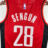 22-23 ROCKETS SENGUN #28 Red Away Top Quality Hot Pressing NBA Jersey