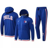 21-22 NBA 76ERS Blue Hoodie Jacket Tracksuit #H0089