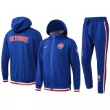 21-22 NBA Pistons Blue Hoodie Jacket Tracksuit #H0096