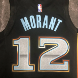 22-23 Grizzlies MORANT #12 Black City Edition Top Quality Hot Pressing NBA Jersey